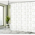 thumbnail image 5 of Ambesonne Minimalist Shower Curtain, Curved Squares Motifs, 69"Wx84"L, White Dust, 5 of 5