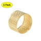 thumbnail image 1 of Dedal de metal Uxcell anillo amarillo dedales 5 paquetes, 1 of 5