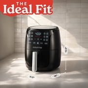 Gourmia Air Fryer - 6 Quart Capacity, 12 Presets, Black