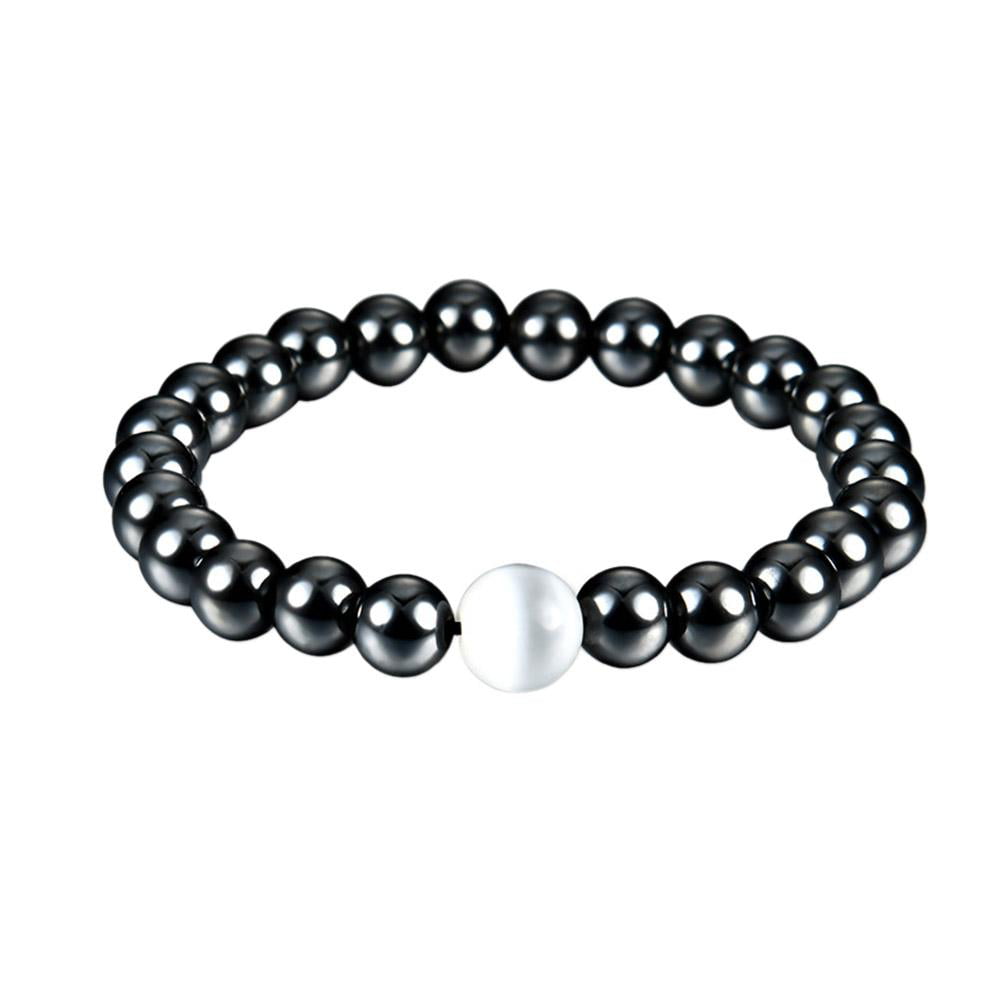 Magnetic Bracelet Beads Hematite Stone Therapy Health Care Magnet Weight Loss