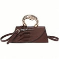 thumbnail image 2 of Women Vegan Leather Evening Handbag Crocodile Pattern Handle Clutch Purse Cross Body Envelope Bag, 2 of 8