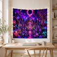 thumbnail image 5 of Glowing Cosmic Garden Arch with Lotus Water, Mystical Fantasy Style for Celestial Art Lovers, Cosmic Wall Art, Housewarming Gift, Tapestry Wall Hanging for Bedroom and Dorm, 5 of 7