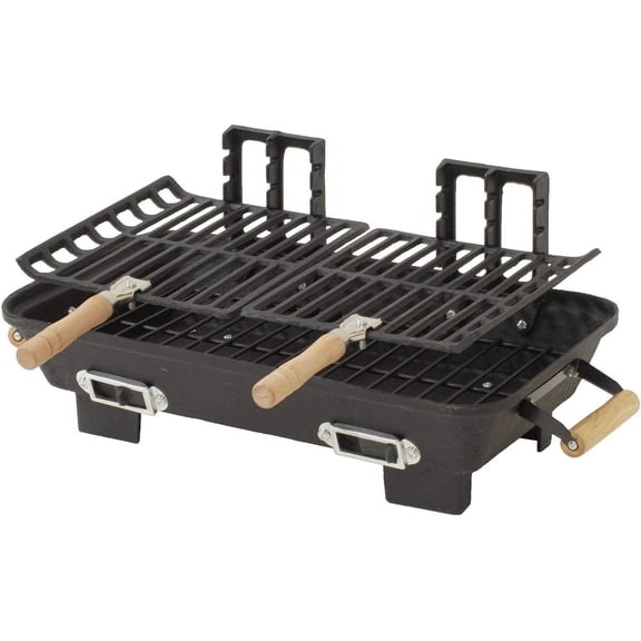 30052 Marsh Allen Kay Home Product's Cast Iron Hibachi Charcoal Grill, 10 by 18-Inch (Limited Edition)