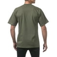 thumbnail image 3 of 6 Pack Pro Club Men's Heavyweight Short Sleeve Tee T-Shirt - Olive - X-Large, 3 of 4