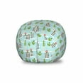 thumbnail image 1 of Succulent Storage Toy Bag Chair, Flowering Cactus Plants inside Minimalist Style Ornamental Pots Pastel, Stuffed Animal Organizer Washable Bag, Large Size, Pale Blue Multicolor, by Ambesonne, 1 of 3