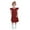 Red—Prime Deals 2025, variant on Mevxay Girls Midi Dress Summer Ruffle Sleeve A Line Swing Basic Skater Twirl Party Dresses 4-12 Years Brown