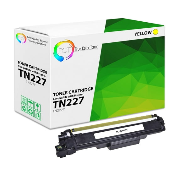 TCT TN227 Yellow Toner Cartridge - Premium Compatible Replacement for TN227 TN-227 TN227Y Yellow