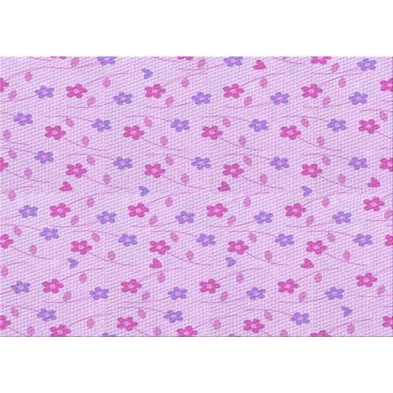 Ahgly Company Machine Washable Indoor Rectangle Transitional Heliotrope Purple Area Rugs, 5' x 8'