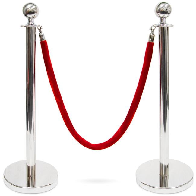 2 pcs Velvet Rope,Crowd Control Rope Safety Barrier,Thick Stanchions Queue Barrier Rope for Red Carpet Events,Holleywood Themed Birthday Party Decorations,Car Shows,Grand Opening Ceremony 