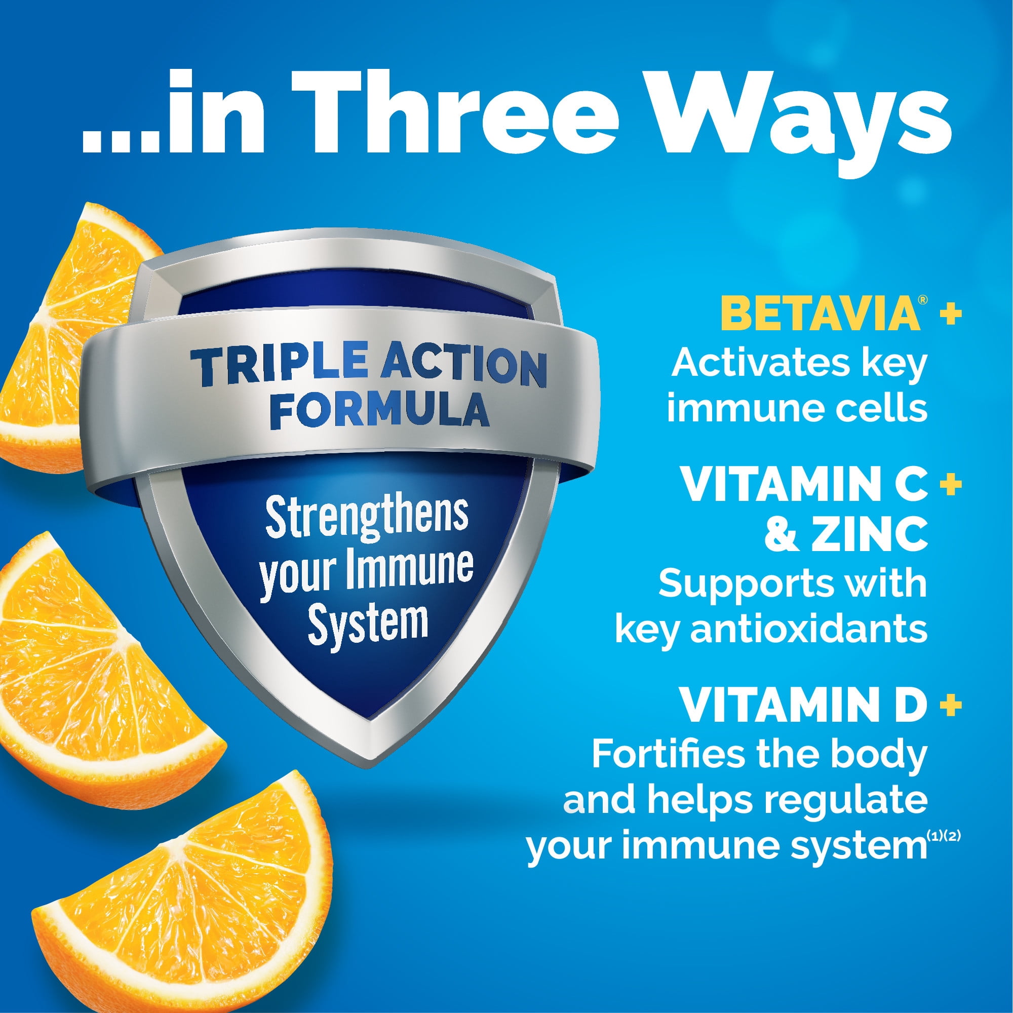 (3 pack) Emergen-C Immune+ Triple Action Immune Support Powder, Betavia (R), 1000Mg Vitamin C, B
Vitamins, Vitamin D and Antioxidants, Super Orange – 30 Count