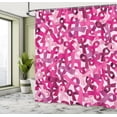 thumbnail image 4 of Ambesonne Go Pink Shower Curtain, Magenta Raising Awareness, 69"Wx84"L, Pale Fuchsia and Magenta, 4 of 4