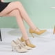 thumbnail image 2 of Zapatos de tacón alto Mujer Moda Roma Primavera Verano Clásicos Punta estrecha Stiletto Hebilla Sandalias Elegante Carrera Dama Sólido Pumps34 Gao Jinjia LED, 2 of 2
