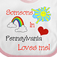 thumbnail image 4 of Inktastic Someone in Pennsylvania Loves Me Boys or Girls Baby Bib, 4 of 4