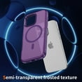 thumbnail image 4 of Allytechgroup Carbon Fiber Case for iPhone 16 Pro, Slim Lightweight Magnetic Back Cover Support Wireless Charging Non-Slip Shockproof Anti-Scratch for iPhone 16 Pro Women Men, Purple, 4 of 8
