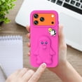 thumbnail image 6 of For IPhone 17 Pro Max Case Cartoon Penguin Baby Stand EVA Environmental Protection Anti Fall Phone Protective Cover,Rose red,For iPhone 17 Pro Max, 6 of 8