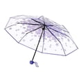 thumbnail image 1 of Lluvia Para Mujer, Portátil, Transparente, Estampado De Flores De Cerezo, Tres Paraguas De Lluvia Plegables Para Tomar Fotos Yuarrent HA043330-03, 1 of 6