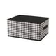 thumbnail image 2 of Organizador de ropa para armario con asa, caja de almacenamiento de tejido con marco de acero, cestas de almacenamiento apilables, cestas de almacenamiento plegables para organizar ropa y juguetes, ca, 2 of 9
