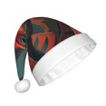 thumbnail image 2 of Fuzoiu Colorful Reptile And Leaves Print Santa Hat Christmas Hat for Adults,Santa Hats with Pompom, Unisex Xmas Holiday Hat for Christmas New Year Festive Party Supplies, 2 of 6