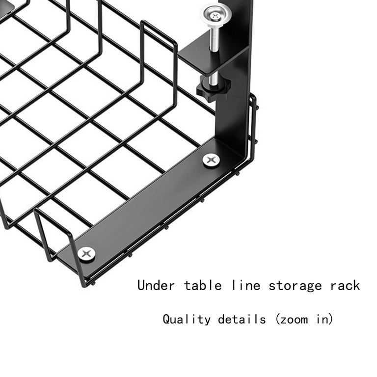  CarryUp Under Desk Cable Tray, No Drill Wire Management Clamp, Computer  Cord Organizer for Under Desk, Rack Cable Hider & Holder, Cord Keepers for  Home Office Organization, Cream, Powder Coated Metal 