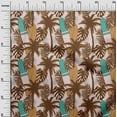 thumbnail image 3 of oneOone Silk Tabby Brown Fabric Tropical Craft Projects Decor Fabric Printed By The Yard 42 Inch Wide, 3 of 4