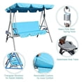 thumbnail image 2 of GOLDSUN 3 Person Glider Swing Hammock Chair w/ Utility Tray & Canopy, Blue, 2 of 8