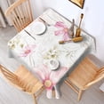 thumbnail image 4 of 42x42 Inch Waterproof Square Tablecloth, Thickened Polyester Table Cover for Dining & Parties, Floral Print, 4 of 6