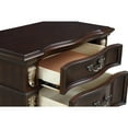 thumbnail image 3 of New Classic Furniture Maximus Solid Wood 3-Drawer Nightstand in Madeira Brown, 3 of 7
