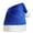 Blue, variant on sunsanly Santa Hat with White Plush Ball Christmas Holiday Hat Costume Soft Velvet Xmas Hat for Christmas Parties Family Gatherings