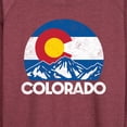 thumbnail image 3 of Instant Message - Retro Colorado Flag Mountains - Women's Lightweight French Terry Long Sleeve Shirt, 3 of 6