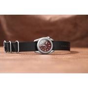 BODERRY Men's Watch Titanium Automatic Field Watch 40mm Military Watch Day Date Function 100M Waterproof with Nylon Strap Japanese Mechanical Movement