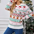 thumbnail image 5 of Cute Ulgy Christmas Sweaters for Women 2025 Long Sleeve Crewneck Xmas Knitted Pullover Sweater Jumper Tops, 5 of 7
