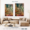 thumbnail image 4 of Elephant Stock Sitting Buddha In Colors Wall Art - Vertical Canvas Wall Art - Living Room Wall Decor - People Canvas - Gray And Orange Decor - 32" x 48", 4 of 8