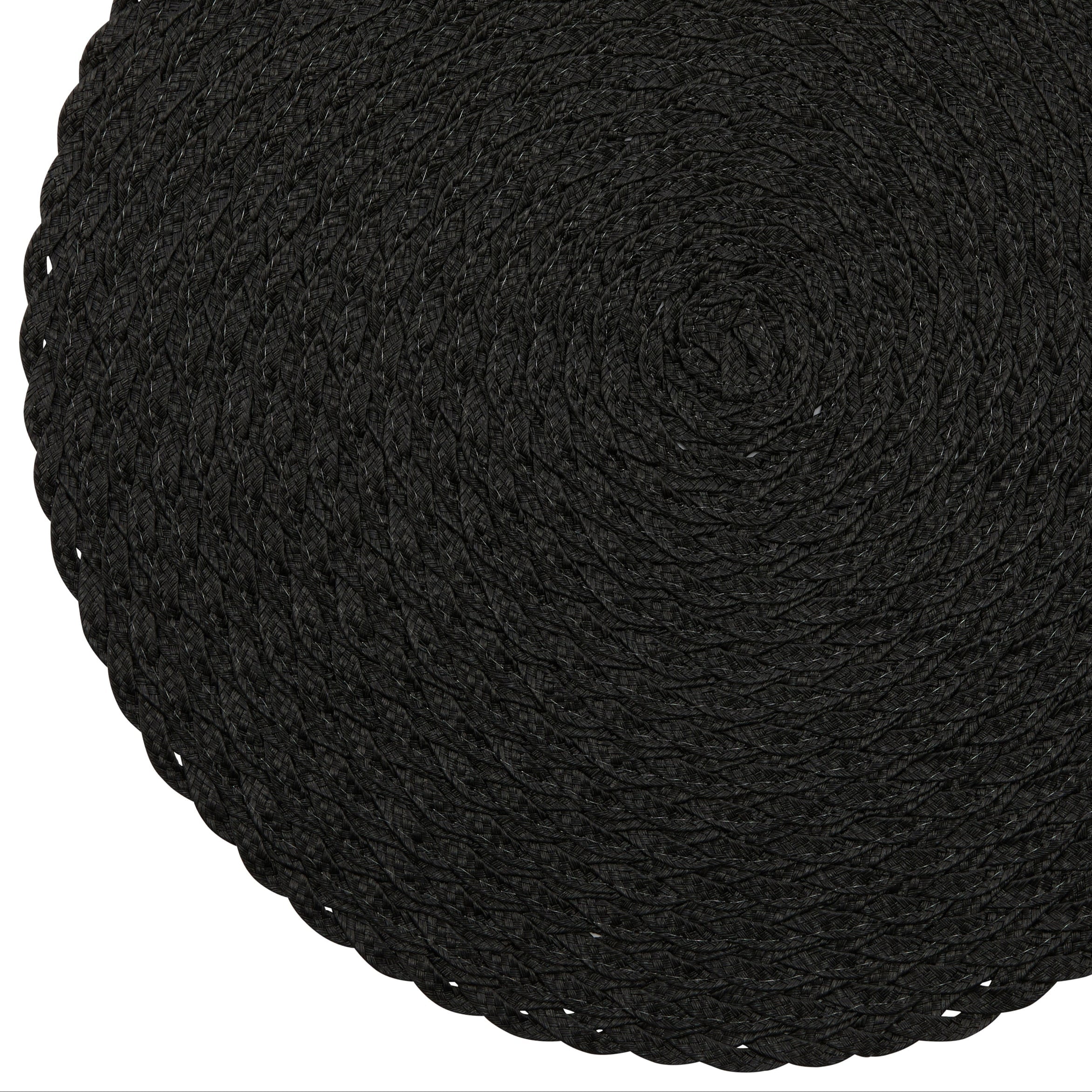 Dainty Home Set of 6 Placemats | Elegant and Durable | 15x15 in Round Woven Non-Slip Washable Place Mats | Tear-Resistant Heat | Resistant Placemats
