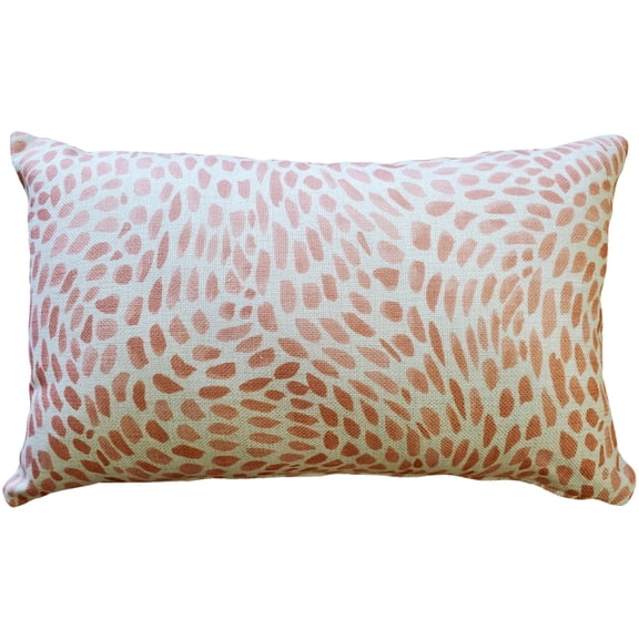 Matisse Coral Pink 12x19 Lumbar Pillow Polyester Woven Fabric Modern Design