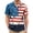 F Composite Pattern, variant on American Flag Button Down Shirt Men Palm Tree Patriotic Button Down Shirts Summer Tropical Tops for Beach
