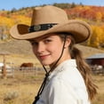 thumbnail image 1 of Chapeau de Cowboy Classique Western pour Extérieur et Usage Saisonnier Polyvalent pour la Mode Quotidienne, 1 of 5