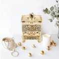 thumbnail image 4 of Household Cotton Pad Storage Box Flower Embossment Makeup Sponge Storage Box, 4 of 9