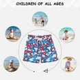 thumbnail image 6 of Blue Red White Flowers Boys Swim Trunks Quick Dry Boy Swim Shorts for 3-14 Years, 6 of 8