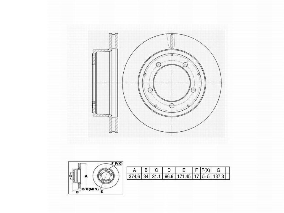 Winstop Brake Rotor, Front WS243175, Chevrolet B7 2002-1993