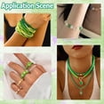 thumbnail image 6 of 120G 12/0 Seed Bead Glass Bead Green Glass Seed Beads 2mm Mini Craft Beads Round Glass Seed Bead Bulk Small Loose Spacer Beads for Jewelry Making DIY Earrings Friendship Bracelets Necklace Green, 6 of 9