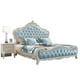 thumbnail image 3 of Bedroom furniture European full solid wood bed double bed American modern simple princess wedding bed real leather My Lux Decor Round, 3 of 3
