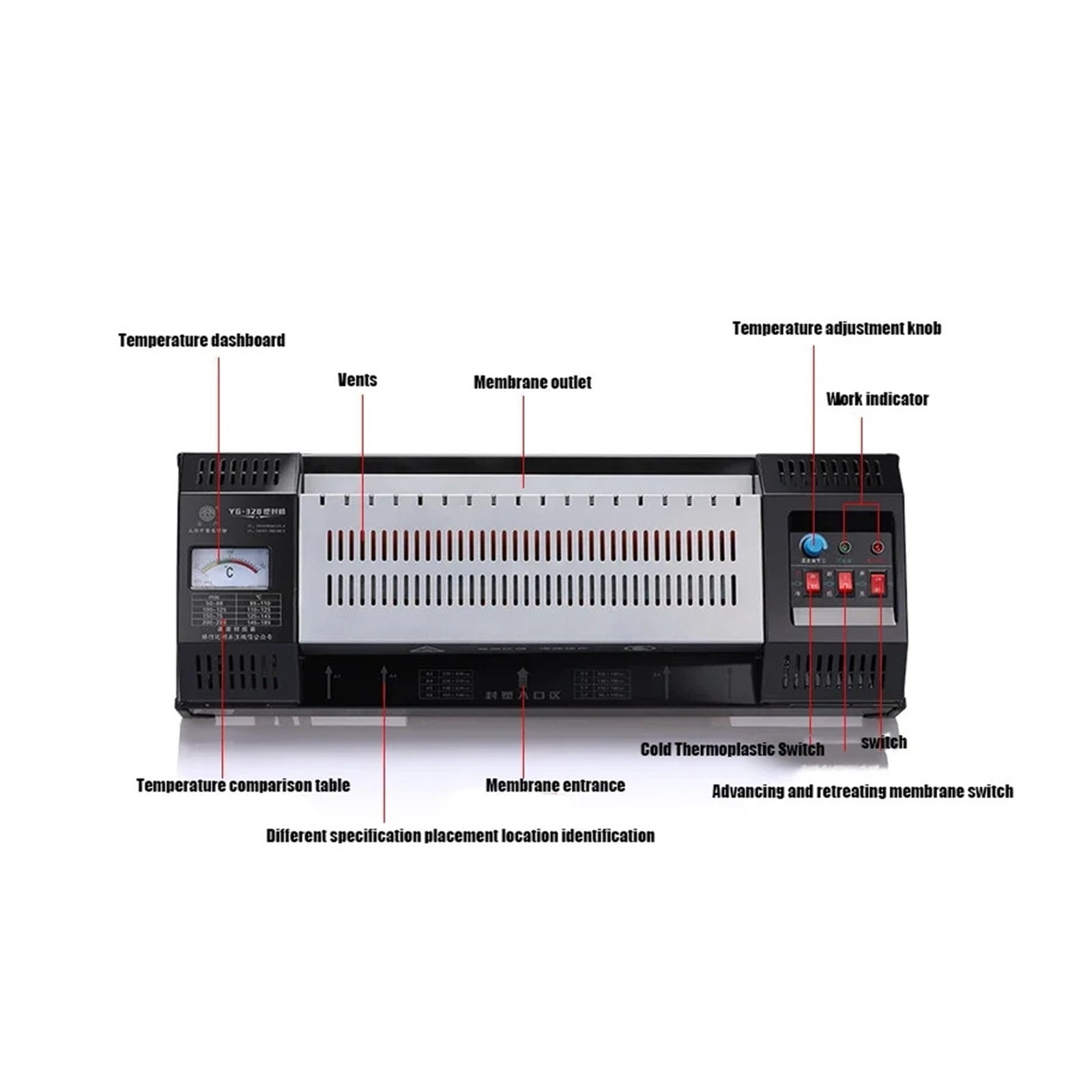 YG-320 Professional Office Plastic Packaging Machine Laminating Machine A3/A4 File Photo Plastic Packaging Laminating Machine