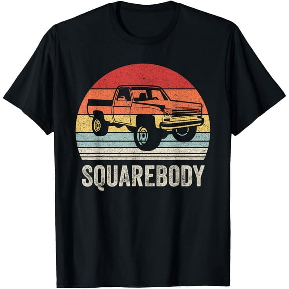 Vintage Retro Classic Square Body Squarebody Truck Funny Creative Graphic T-Shirt