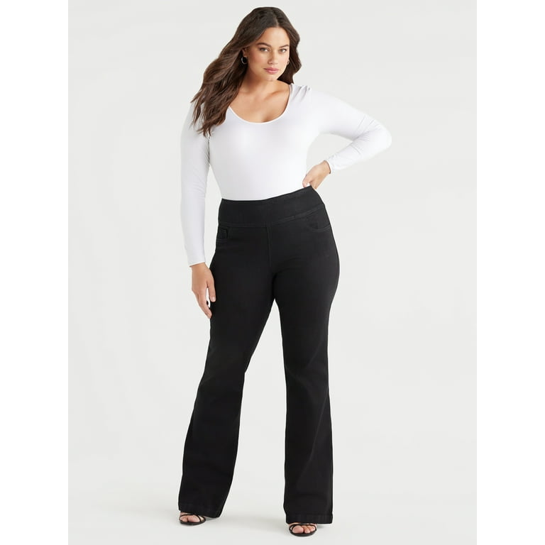 Black Plus Size Bootcut Flare Pants