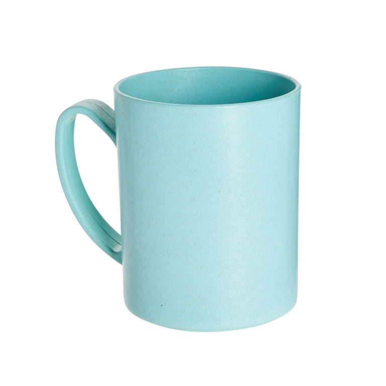 6-Pack 12oz Wheat Straw Mugs, Dishwasher Safe Unbreakable Coffee Mug Set  with Handles, Reusable Plastic Mug for Coffee, Tea, Milk, Warm Beverages (3