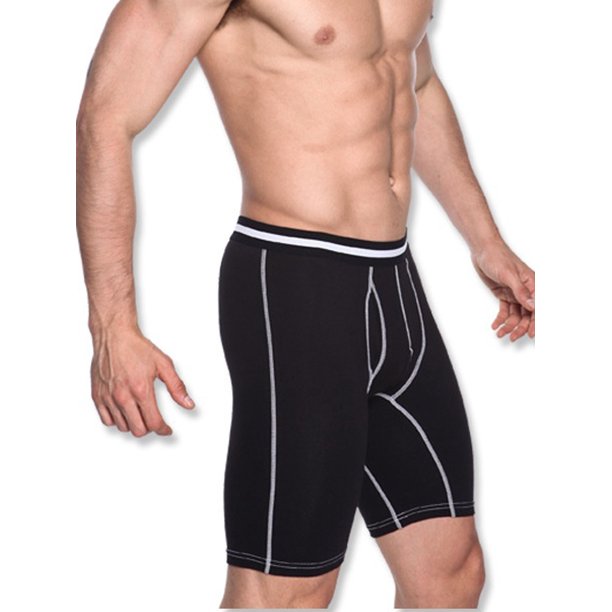 CVLIFE CVLIFE Mens Comfort Flex Fit Long Leg Boxer Brief Breathable Lightweight Stretch