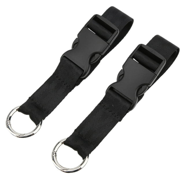 2 ganchos universales redondos y resistentes para cochecito de bebé, organizador de clips para silla de ruedas.