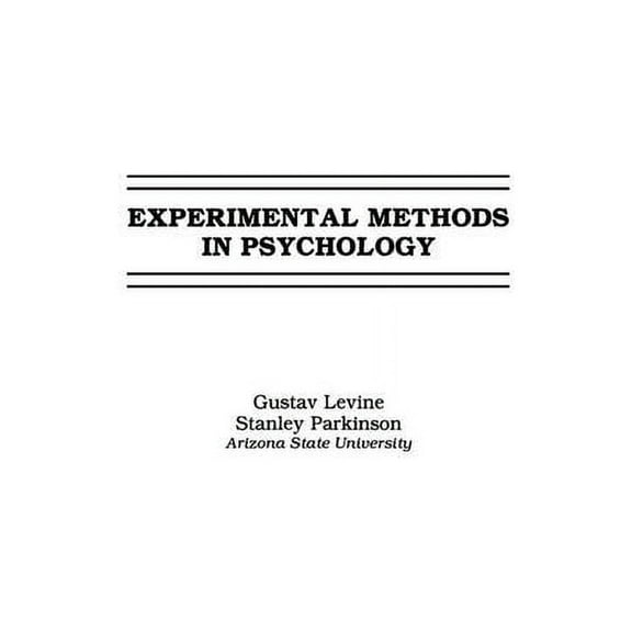 Experimental Methods in Psychology, (Paperback)