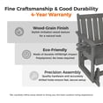 thumbnail image 5 of Innovaze Poly Lumber Patio Glider, Durable HIPS Material, Weather-Resistant Swing Bench for Outdoor Porch Garden (Gray, 2-Seater), 5 of 11