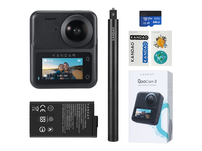Kandao QooCam 3 - Travel Combo - 360   action camera - 5.7K / 30 fps 